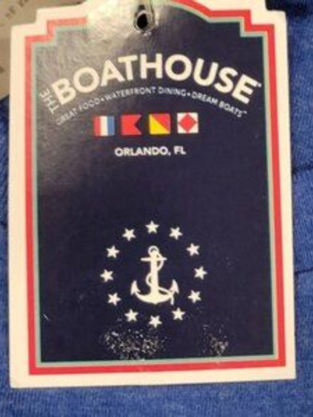 Next Level NWT Blue Short Sleeve Novelty T-Shirt Boathouse Orlando Fl. SZ L - Picture 6 of 9